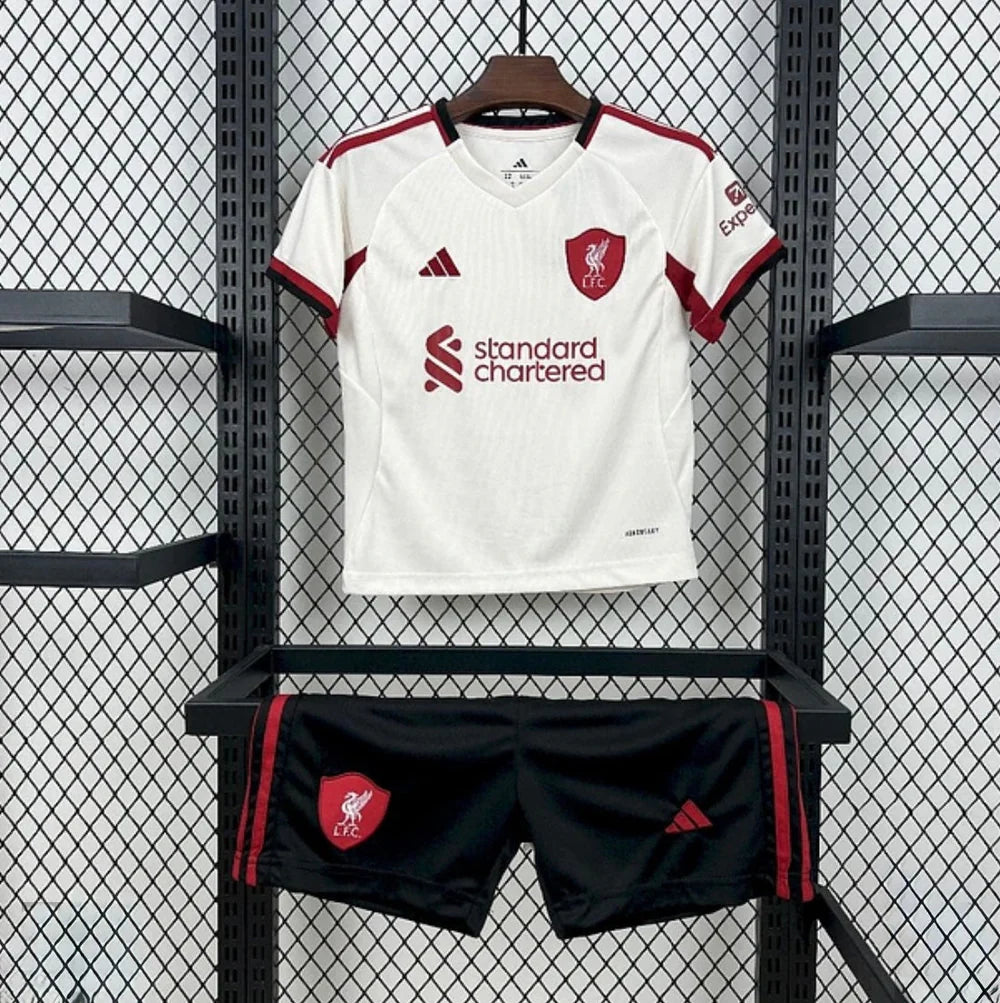 Kits Enfants Liverpool 2025/26 Extérieur